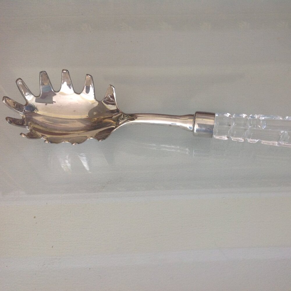 24% Lead Crystal Shannon Spaghetti Server by Godinger